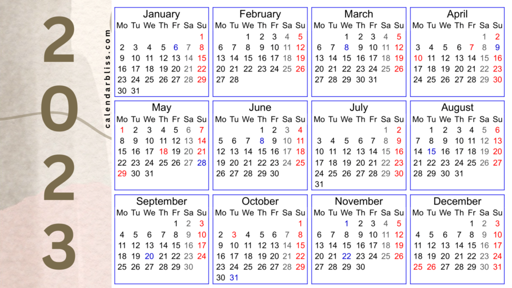 Januar 2023 Kalender