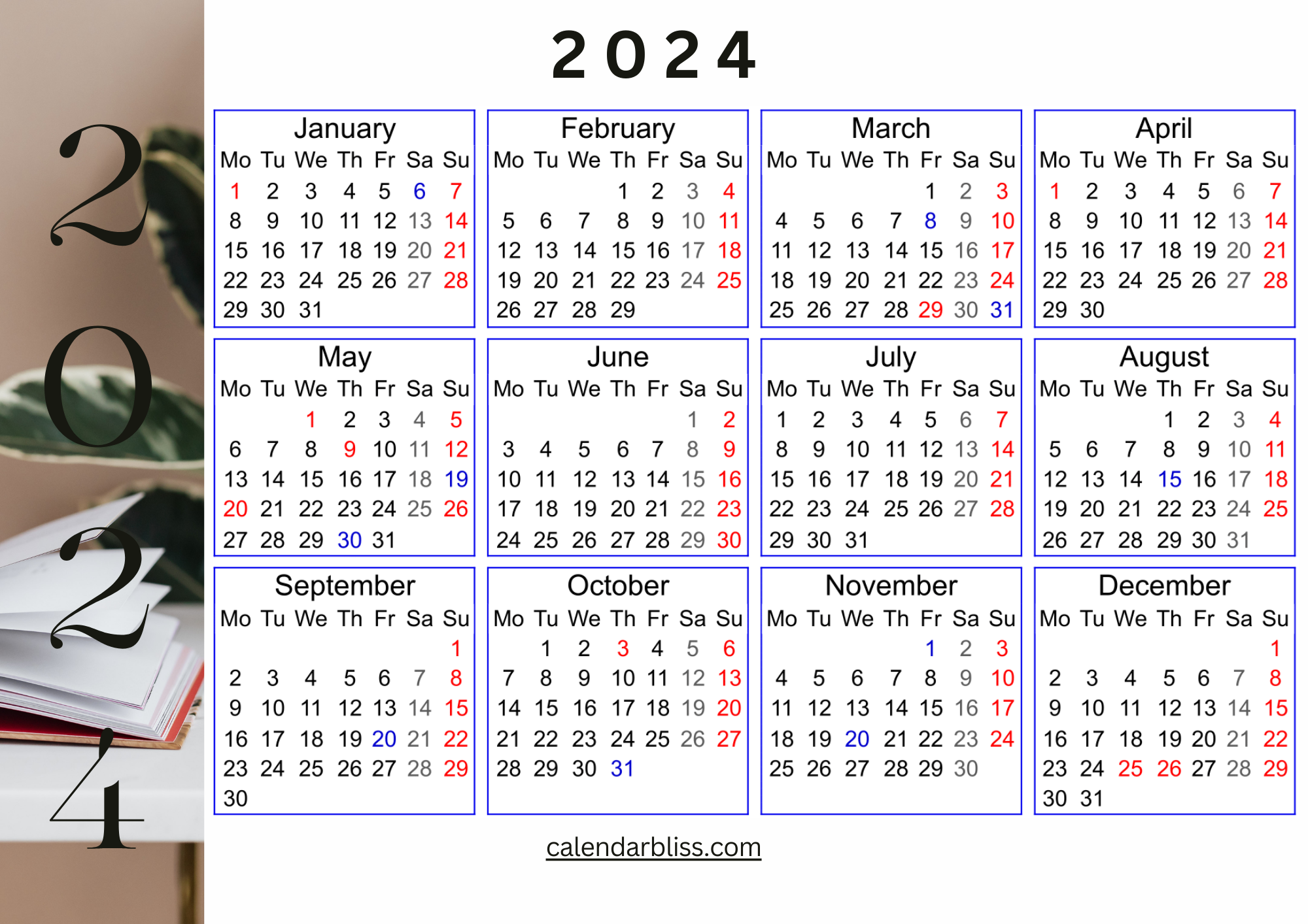 Kalender Januar 2024